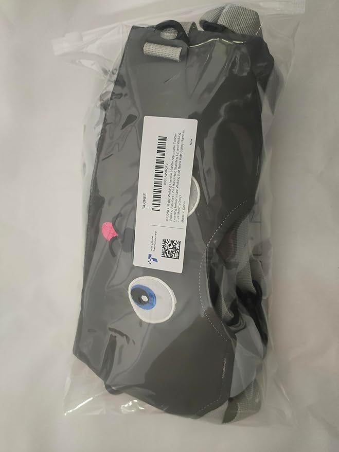 IULONEE Baby Walker, Handheld Kids Toddler Walking Harness Helper Assistant Protective Belt Child Activity Walker Adjustable Standing Up Walking Learning Helper for Toddler 7-24 Month (Grey)