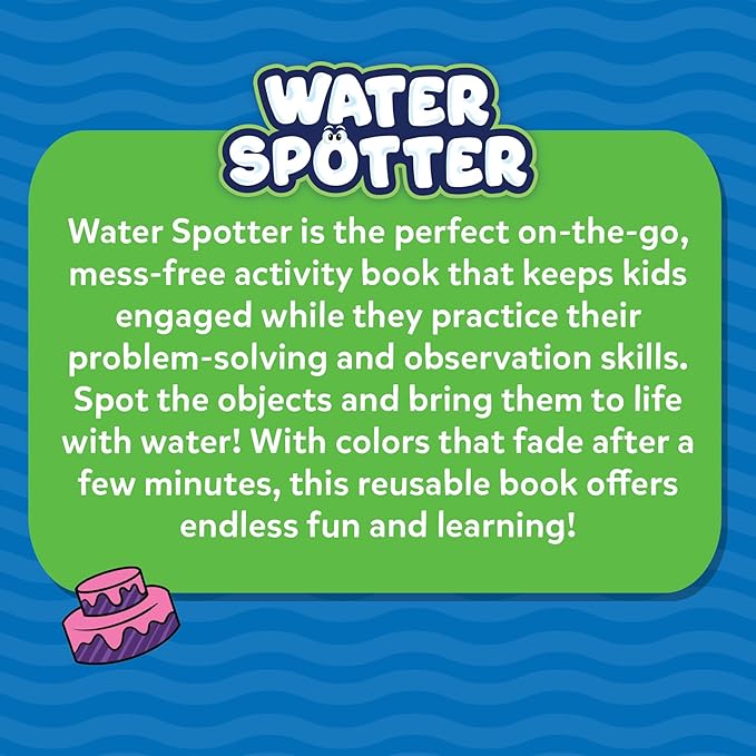 Skillmatics Reusable Search & Find Book - Water Spotter, Mess-Free Learning Activity, Stocking Stuffers, Animals, Christmas Fun, Travel Toy, Gifts for Boys & Girls Ages 4, 5, 6, 7, 8