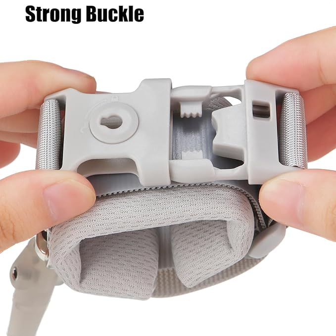 PandaEar Anti Lost Wrist Link, Toddler Harness Walking Leash Safety Child Wristband Leashes for Babies Kids (Grey)