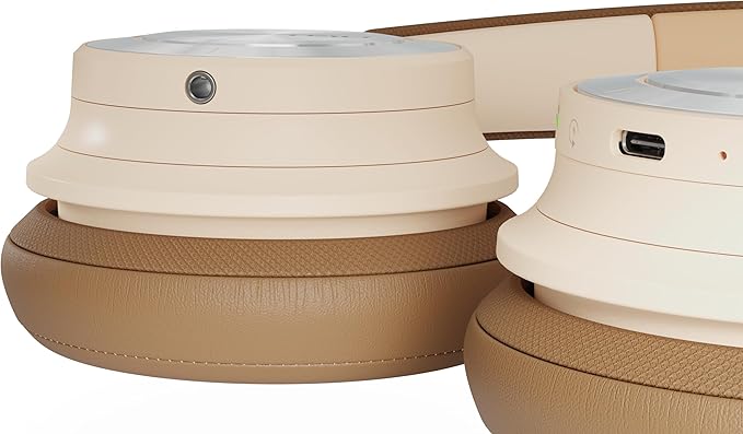 DALI IO-8 Over-The-Ear Wireless/Wired Hi-Fi Headphones with ANC, Bluetooth AptX & Patented SMC Driver Technology, 35 Hours Battery Life (Caramel White)