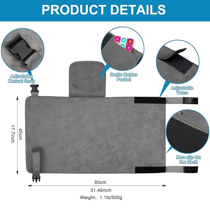 Toddler Airplane Bed & Travel Essentials - Kids Airplane Seat Extender, Portable Plane Bed for Flights