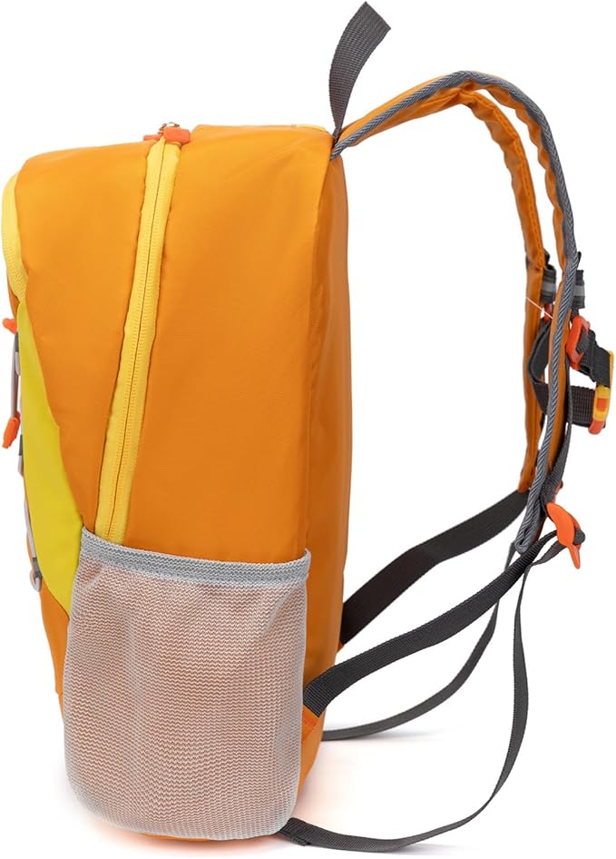 IVYGREEN Little Kids Hiking Backpack for Boys or Girls, Small Daypack for Camping or Travel (Orange, Small)