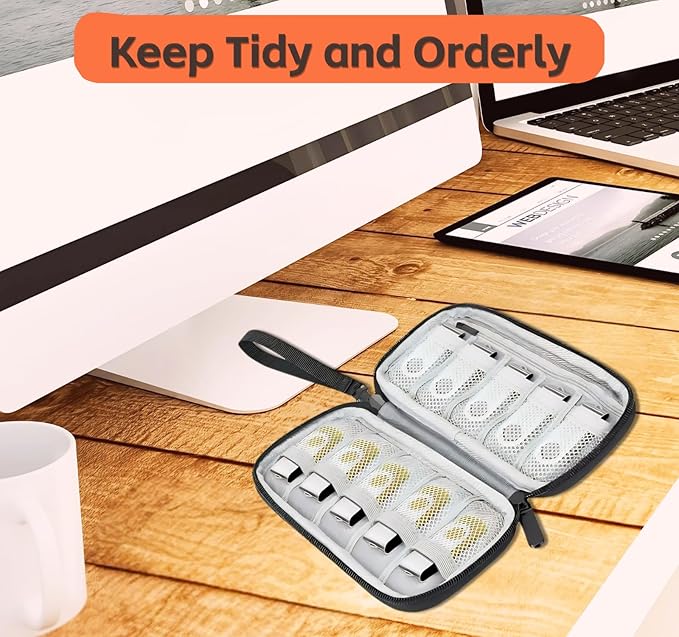 Flash Drive Case, Thumb Drive Holder, USB Case Organizer,for SanDisk/SamData/Samsung USB Flash Drives Jump Drive Memory Stick, SD Card, Black (Black 10 Slots)