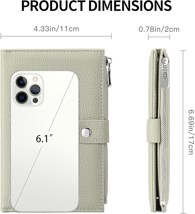 Passport Holder for Women Leather Passport Wallet for Travel RFID Blocking Passport Wallet Credit Card Holder with Zipper Pocket