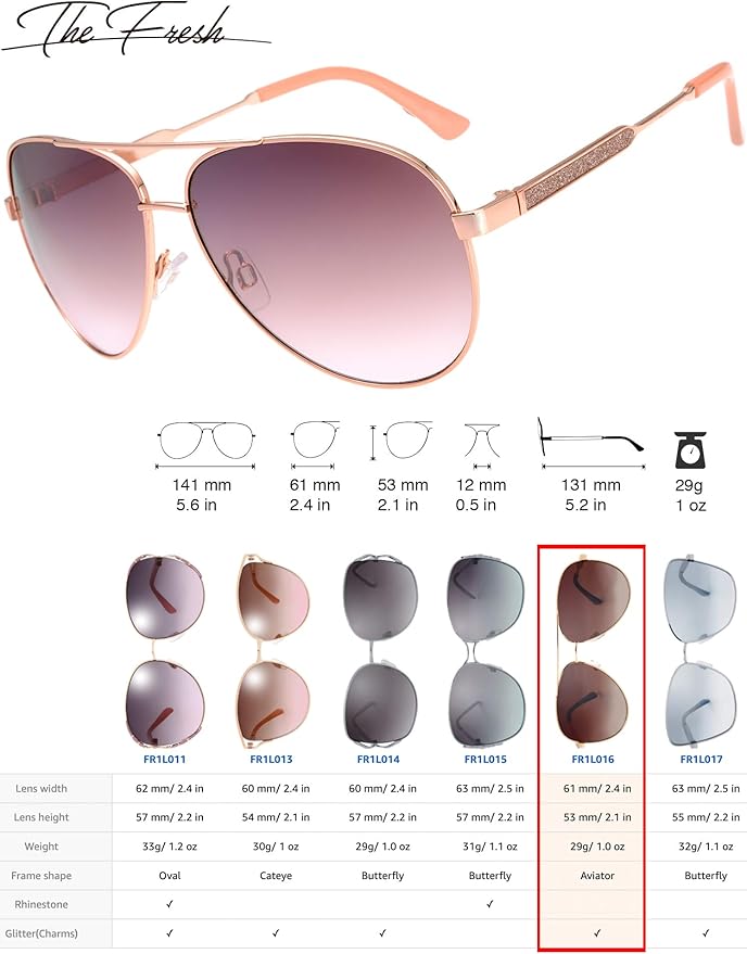 The Fresh Classic Crystal Elegant Women Beauty Design Sunglasses Gift Box