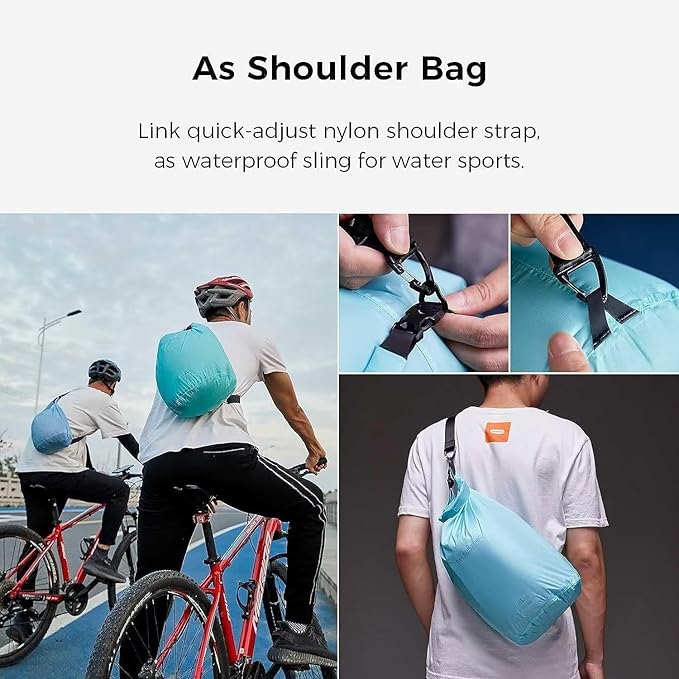 Bee Nesting Ultralight Dry Bag Set for Backpacking, Waterproof Dry Sack for Camping, Hiking, Motorcycle, Lightweight Stuff Sack Set of 3 Pack
