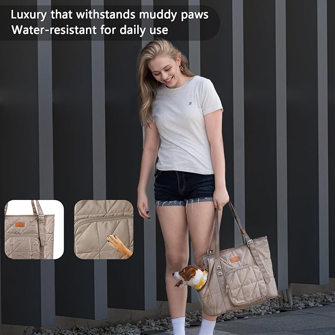 Dog Carriers for Small Dogs Pet Carrier Purse for Puppy and Cats Up to 10 lbs Stylish Tote Bag with Pockets Adjustable Shoulder Strap for Travel/Shopping