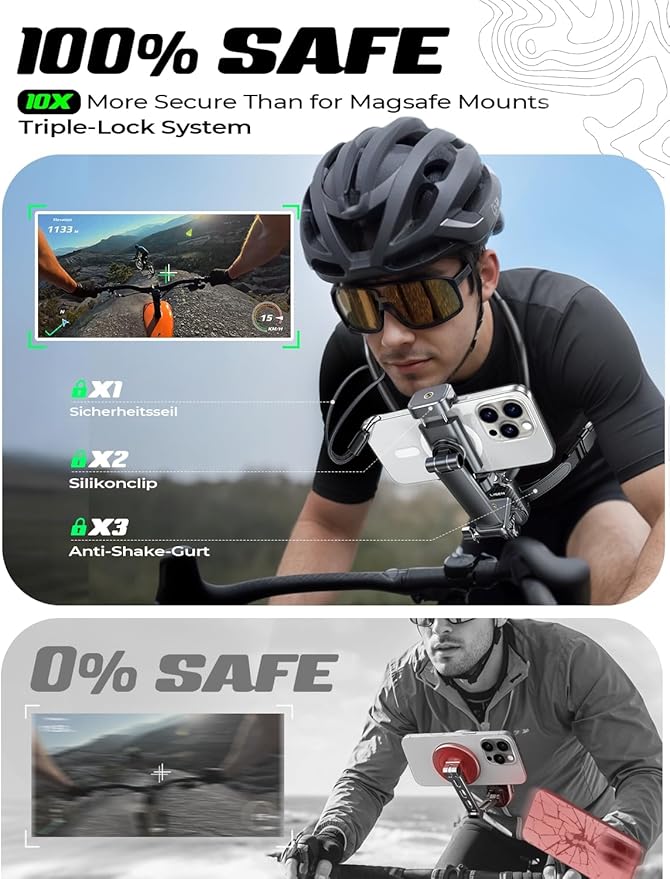 LISEN Neck Phone Holder for Bed Video Recording POV Camera Phone Chest Mount for Gopro Neck Mount [2025 Upgrad No.1] for iPhone Samsung 4-7 Inch Phones Akaso Insta360 Dji360 Other Action Cameras