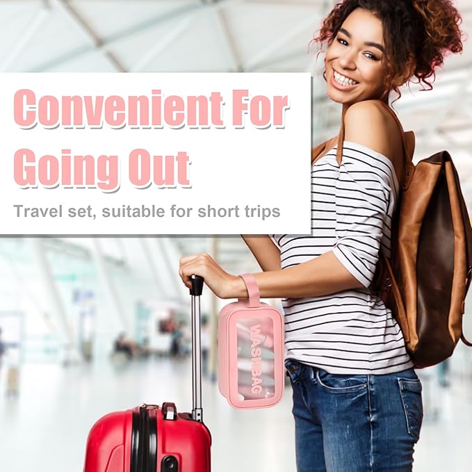 18 Pcs Travel Bottles for Toiletries Gym TSA Approved, Leak Proof with Bandage Silicone Squeezable 3oz for Toner Shampoo Conditioner Lotion Body Wash with Toothbrush Cover Tag and Wash Bag