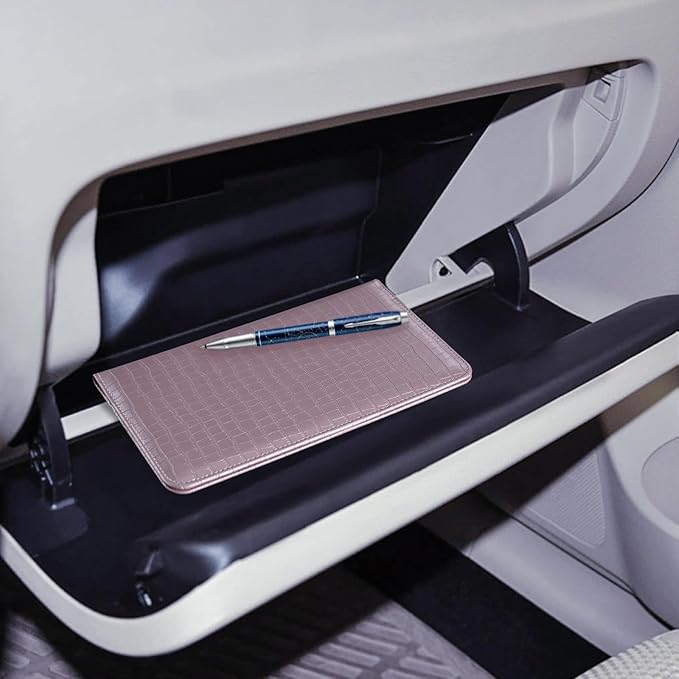 CoBak Car Registration and Insurance Holder - Vehicle Glove Box Car Organizer,Auto Truck Comparment Accessories Case with Magnetic Closure for Driver License,Cards