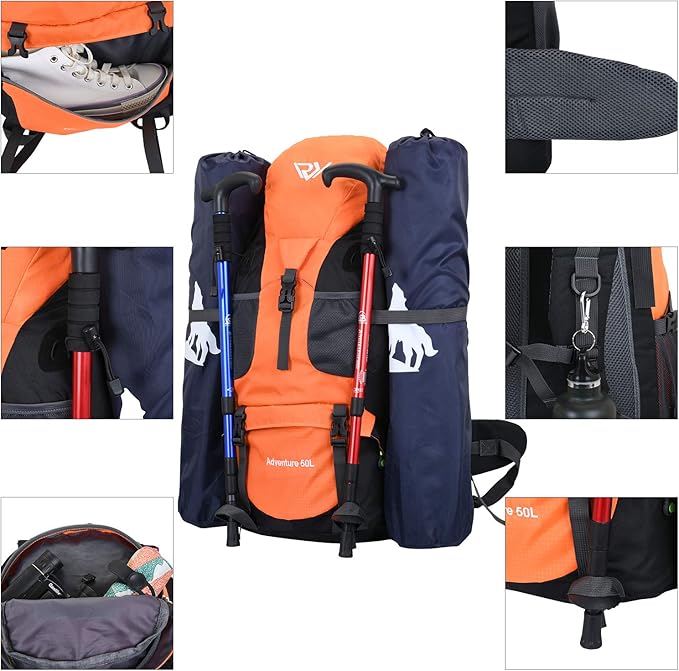 Russel Molly Hiking Backpack, 50l Camping Lightweight Bag for Outdoor
