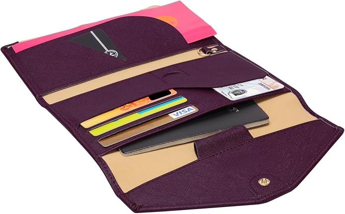Vintage Style Genuine Leather Unisex RFID Blocking Passport Holder Travel Organizer