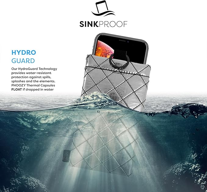 PHOOZY Apollo II Thermal Phone Case Cold Weather Insulated Pouch | Extends Battery Life 4X | NASA Tech Skiing Snowboard Accessories | Military Grade | Medium - Silver