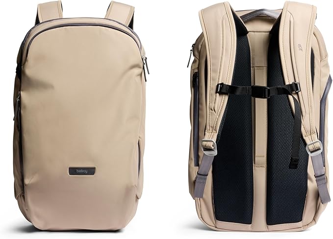Bellroy Transit Workpack Pro (28 liter work bag/commuter backpack, fits 16” laptops; high level organization and comfort for work, travel and commutes. - Stone