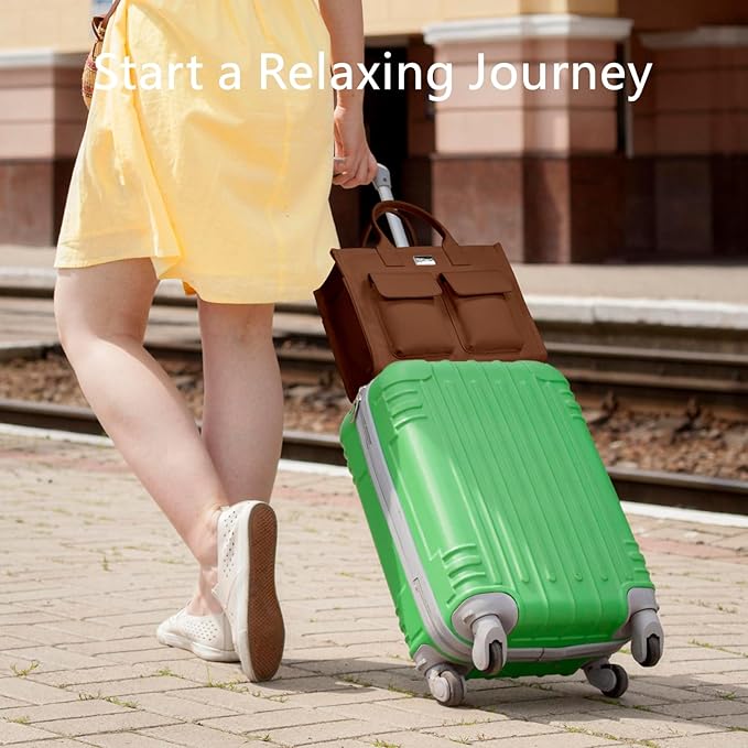 TOPDesign Heavy-Duty Canvas Tote Bag for Women, Adjustable Crossbody/Shoulder Handbag with 9 Pockets, Everything Tote