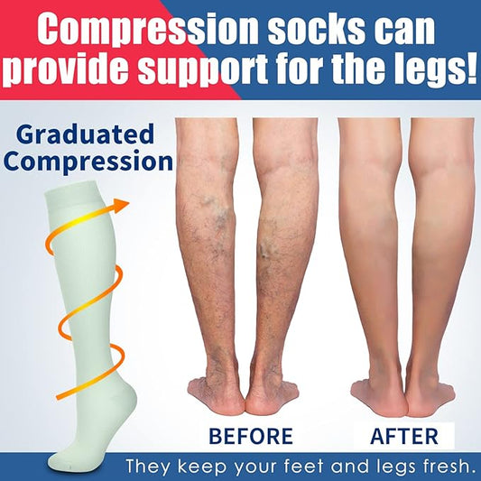 Laite Hebe 4 Pairs-Compression Socks for Women&Men Circulation-Best Support for Nurses,Running,Athletic