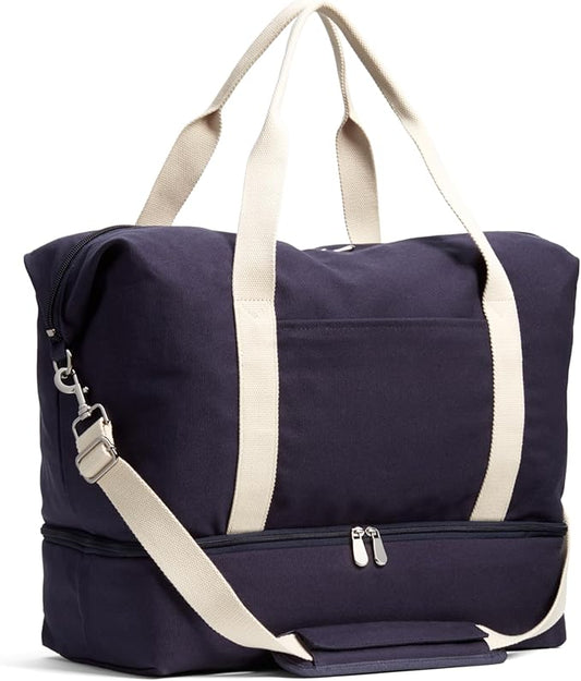Lo & Sons Original Catalina Deluxe Premium Canvas Duffel Bag – Travel, Gym, Hospital, or Weekender Bag with Shoe Compartment