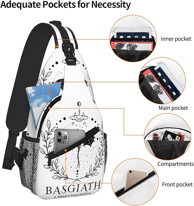 Fourth Dragon Wing Crossbody Bag Trendy Sling Bag Bakpack Casual Chest Bags Daypack For Hiking Walking Travel Running(4)