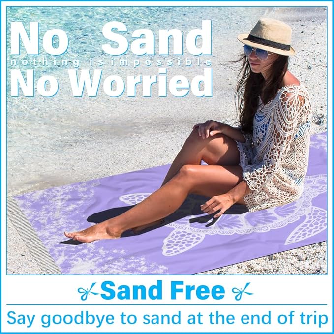 Thin Turkish Beach Towel Lightweight Soft Cotton Extra Large XL Oversized Sand Free Sandproof Absorbent Quick Dry Towels Cloud Bath Pool Travel Compact Essentials Accessories for Adult Gifts