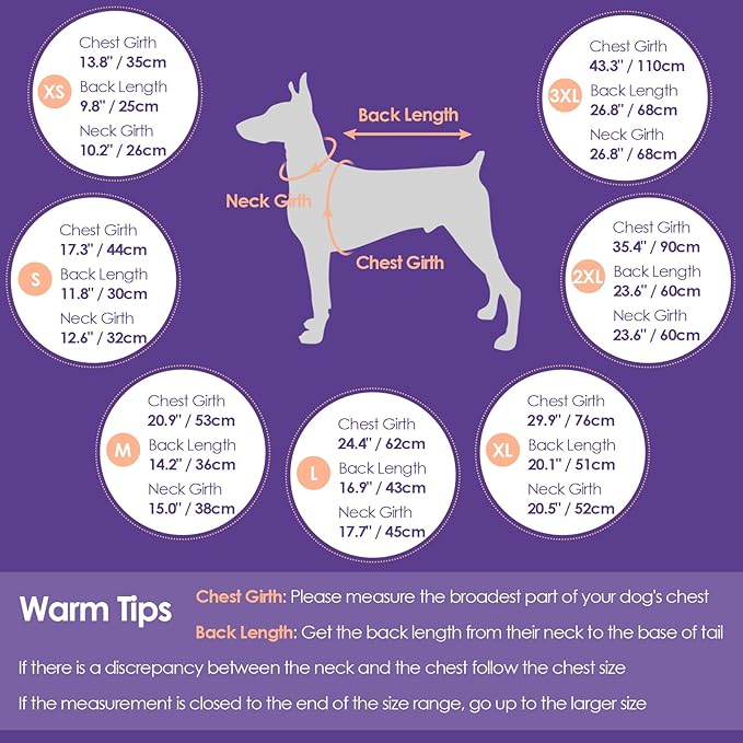 SUNFURA Dog Coat for Small Dogs, Warm Dog Winter Jacket with Harness Built in, Waterproof Pet Snow Jacket Fleece Cold Weather Coats for Puppy Chihuahua, Maltese, Purple XS