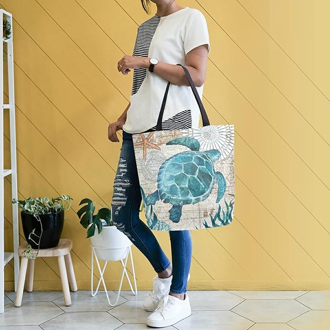senya Large Beach Shoulder Bags Canvas Tote Water Resistant for Gym Travel Daily