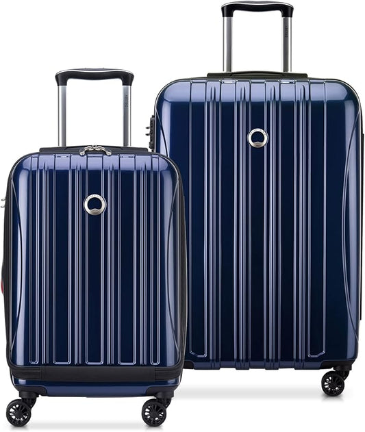 DELSEY PARIS Helium Aero Hardside Expandable Luggage with Spinner Wheels, Blue Cobalt, 2-Piece Set (19/24)