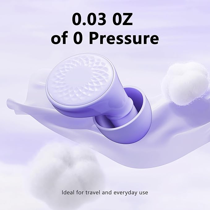 Ear Plugs for Sleeping Noise Cancelling, 45dB for Noise Reduction, Noise-Reducing Earplugs for Sleeping, Concerts, Shooting, Silicone Hearing Protection Earbuds with 8 Eartips (Purple, One Size)