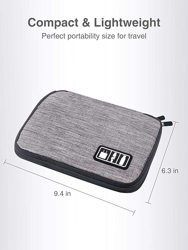 Luxtude Cord Organizer Bag, Travel Cable Organizer Bag, Electronic Organizer Travel Case for Chargers and Cords, Tech Bag & Charger Case, Flying Essentials for Electronics Items/USB,etc
