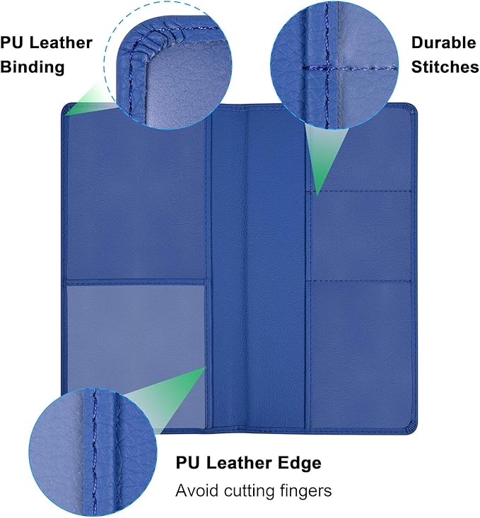 Wisdompro Car Document Holder Organiser, PU Leather Vehicle Insurance and Registration Holders Wallet Case for ID Card, Driving Licence, Key Contact Information Cards