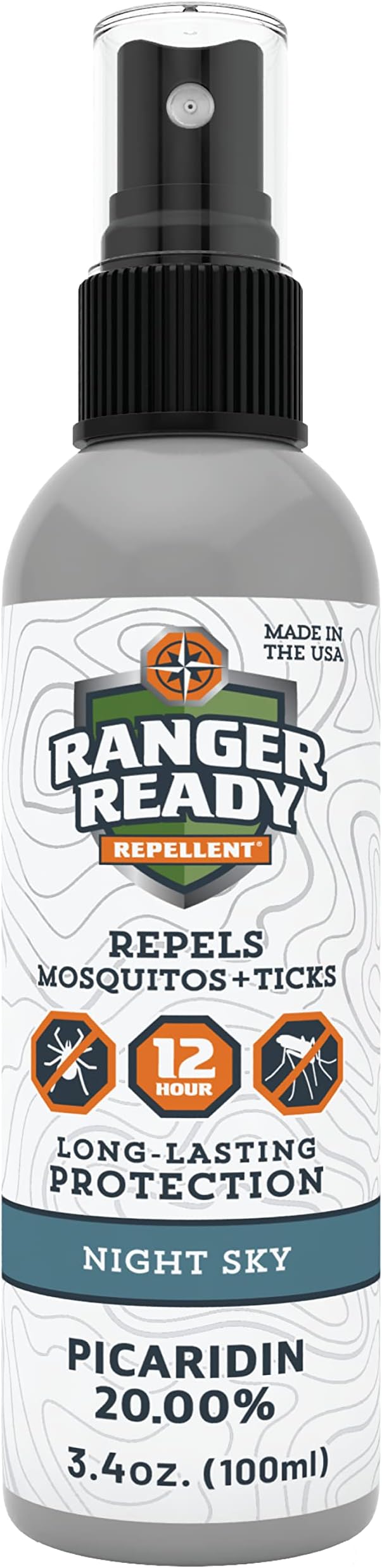 Ranger Ready Repellents Picaridin Insect Repellent in Night Sky Scent - Mosquito Repellent and Tick Spray - DEET Free Bug Spray Travel Size, 3.4 Oz.