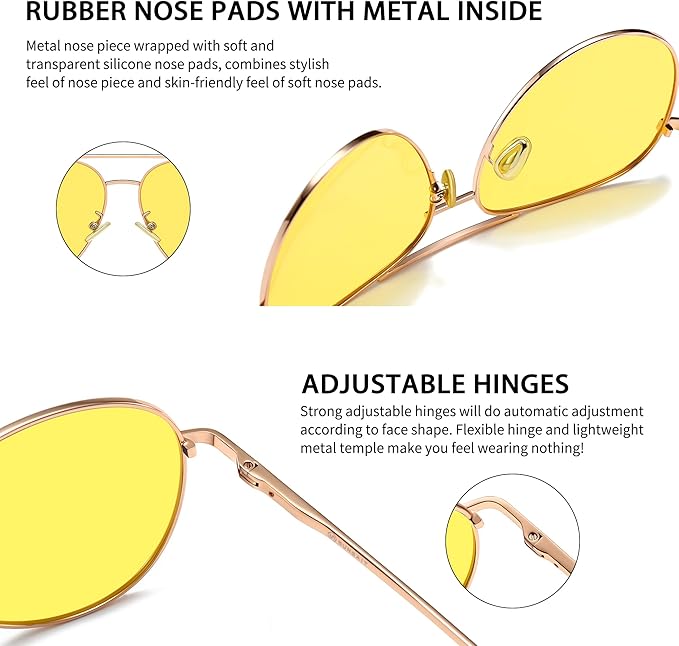 SUNGAIT Women's Lightweight Oversized Aviator Sunglasses - Classic Style Polarized Lens