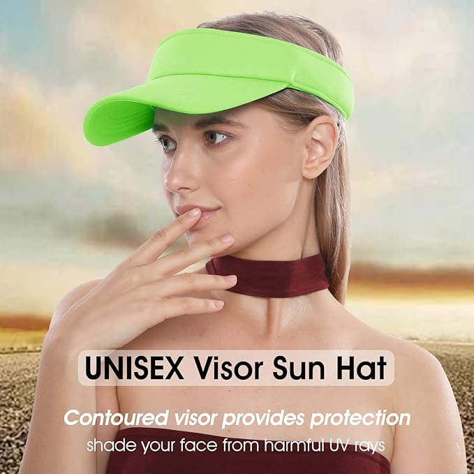 Sun Visor Hat Adjustable Velcro Outdoor Sports Cap for Men Women Adults