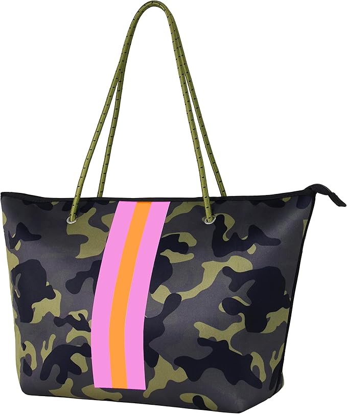 QOGiR Neoprene Multipurpose Beach Bag Tote with Inner Zipper Pocket … … … …