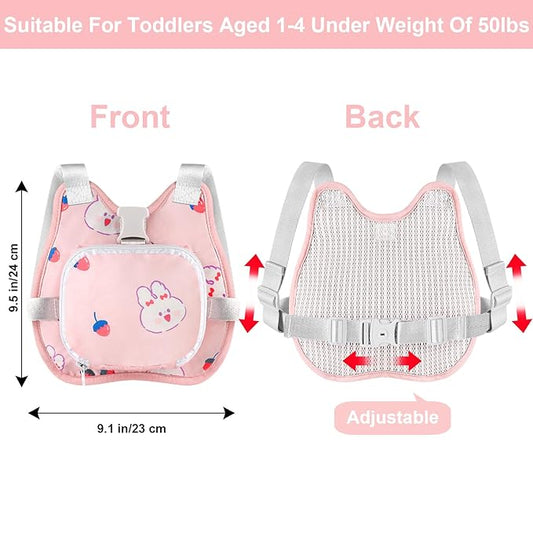 Toddler Harness Leash + Anti Lost Wrist Link, Accmor Toddler Leash-Baby Walking Safty Harness for Kids Walking Wristband Assistant Strap Belt for Girl (Pink)