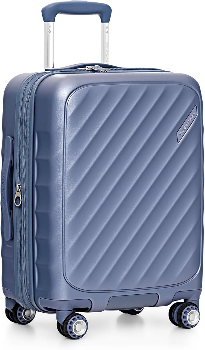 Traveler's Choice Elm Expandable Spinner Luggage Set, Matte Navy, 21" Carry-On