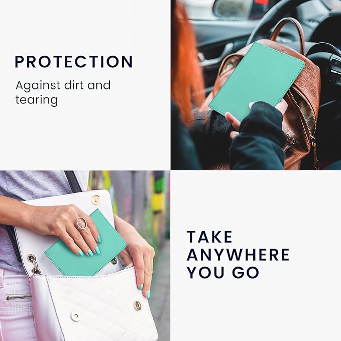 kwmobile Registration and Insurance Holder - Car Document Holder for Vehicle Documents and Cards - PU Leather - Black