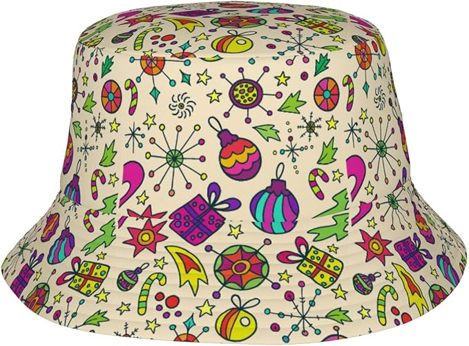 Colorful Fire Balloon, White Cloud Fisherman Hat Summer Foldable UV Protection Sun Hat