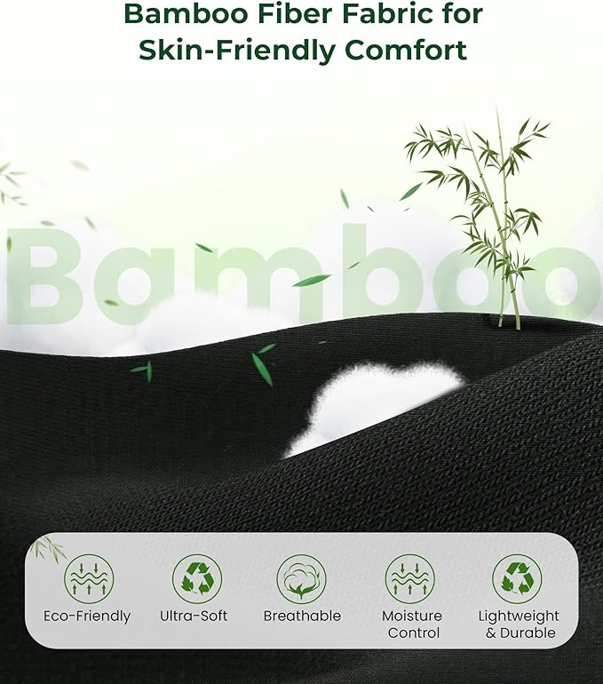 MUSICOZY Bamboo 3D Bluetooth Sleep Mask Headphones, Ultra-Soft Bamboo Fiber Wireless Sleep Headphones, Ultra-Thin Speakers, Double-Layer Detachable Eye Mask for Side Sleepers, Gifts for Men Women