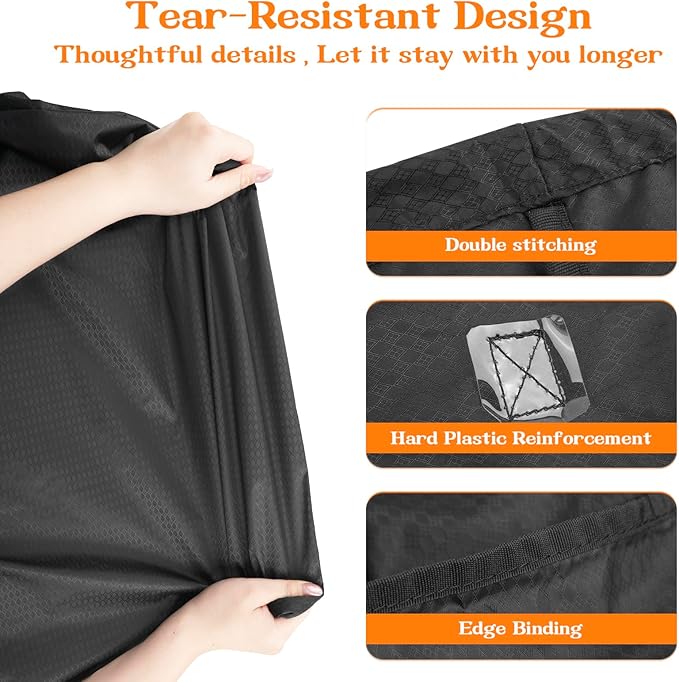 MissBoy Heavy Duty Nylon Laundry Bag,Washable & Splash-Resistant Dirty Clothes Storage Bag with Drawstring & Handles丨Lightweight, Foldable & Space-Saving for College Dorm,Vacations&Trips, 80L