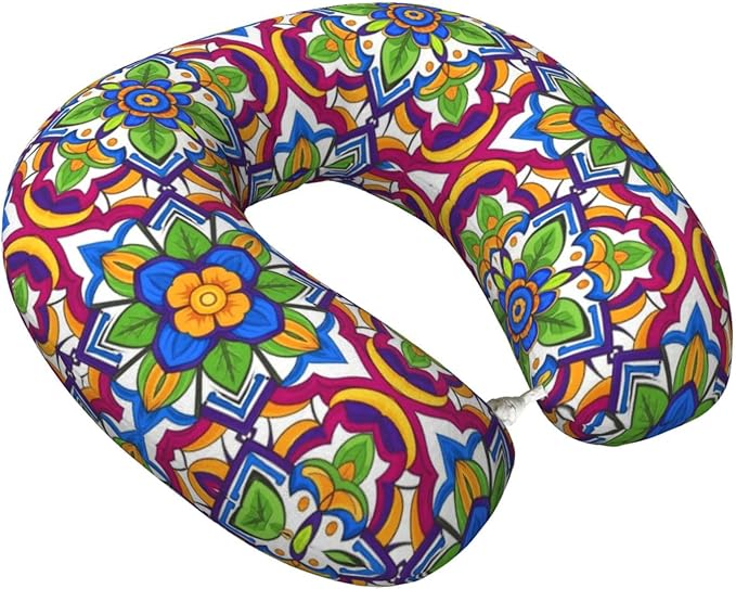 Comfortable Travel Pillow for Pain Relief Sleeping, Memory Foam Airplane Car Neck Pain Pillows Talavera, Funny Chin Head Support Cushion