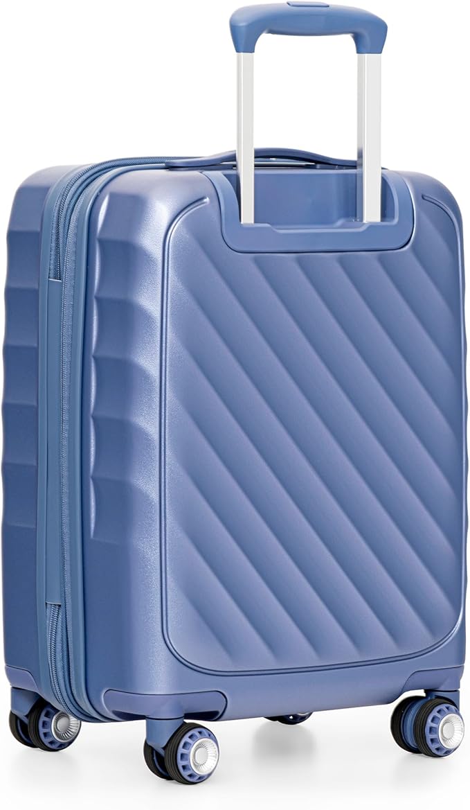 Traveler's Choice Elm Expandable Spinner Luggage Set, Matte Navy, 21" Carry-On