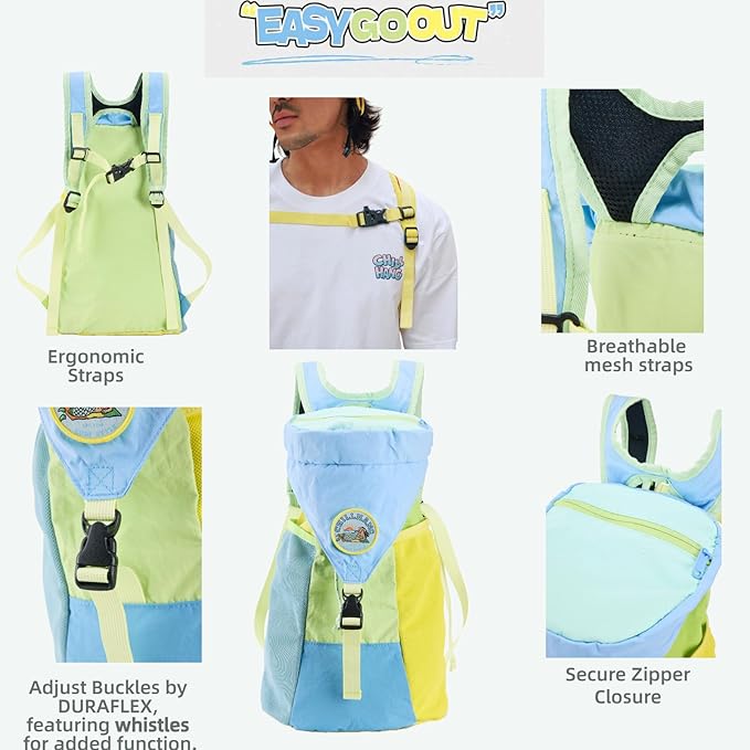 Packable Backpack, Lightweight Hiking Daypack for Men & Women, 18L Foldable Water-Resistant Small Backpack with Color Block Design for Outdoor Trekking Camping Travel