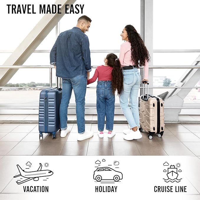 Veken 10 Set Packing Cubes for Travel Essential, Suitcase Organizer Bags in 4 Sizes, Carry-On Luggage Accessories with Large Laundry & Hanging Toiletry Bag, Must-Have for Airplane, Road Trip & Camping