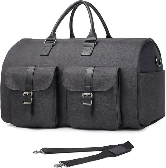 seyfocnia Convertible Travel Garment Bag,Carry on Garment Duffel Bag for Men Women - 2 in 1 Hanging Suitcase Suit Business Travel Bag