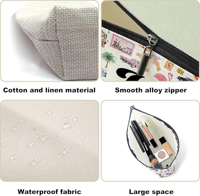 Las Vegas Cosmetic Bag Makeup Bag Las Vegas Lovers Travel Souvenir Vacation Friendship Gifts for Women Best Friend Traveler Daughter Girls Trip Gifts Favors Christmas Birthday