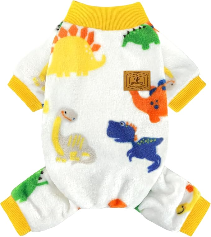 XPUDAC Dog Pajamas Fleece Dog Sweaters for Small Medium Dogs Girl Boy Soft Warm Pet Clothes for Doggie Winter Christmas(Large)