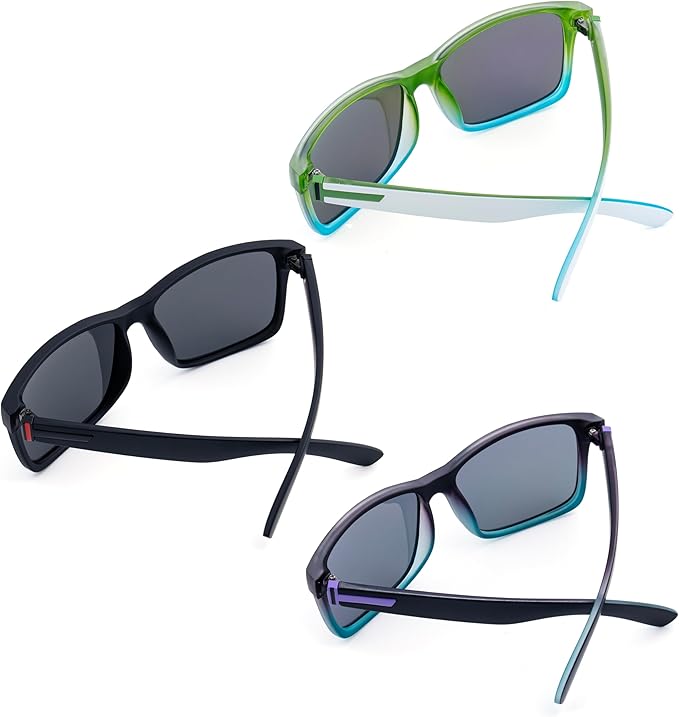 LECKIRUT Vintage Polarized Sunglasses for Men Women Retro Oversized Square Mirror Sun Glasses