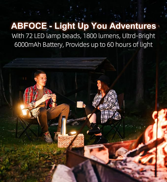 Solar Rechargeable Camping Lantern, Rechargeable Flashlights with 6000mAh Battery 13 Light Modes IP66 Waterproof Led Rechargeable Light for Outdoor Power Outage Emergency Hurricane