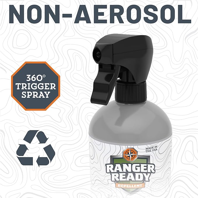 Ranger Ready Repellents Picaridin Insect Repellent Spray with Scent Zero - Mosquito Repellent and Tick Spray (24 oz.)