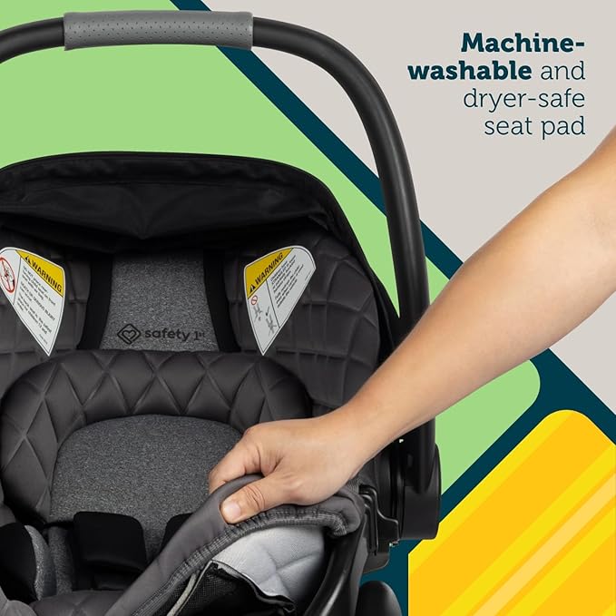 Safety 1st onBoard™ Insta-Latch™ DLX Infant Car Seat with Base, Baby Car Seat for 4-30 lbs., Rear Facing Car Seat, Ironbark